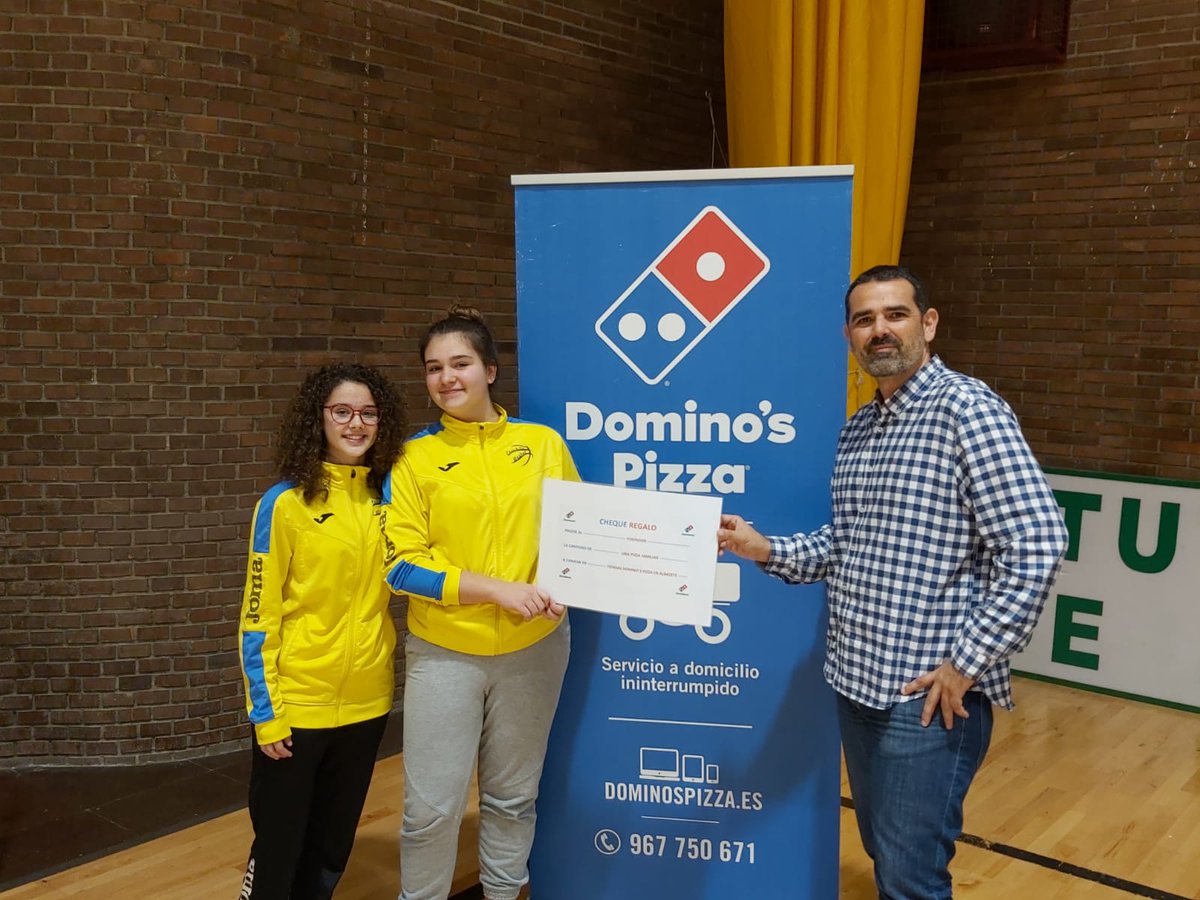 AlbaceteBasket's tweet photo. Además Ainhoa García del @CDChinchillaB fue la ganadora del concurso de @DominosPizza_ES.

¡Enhorabuena Ainhoa! 👏👏👏 https://t.co/WC556yjbuX