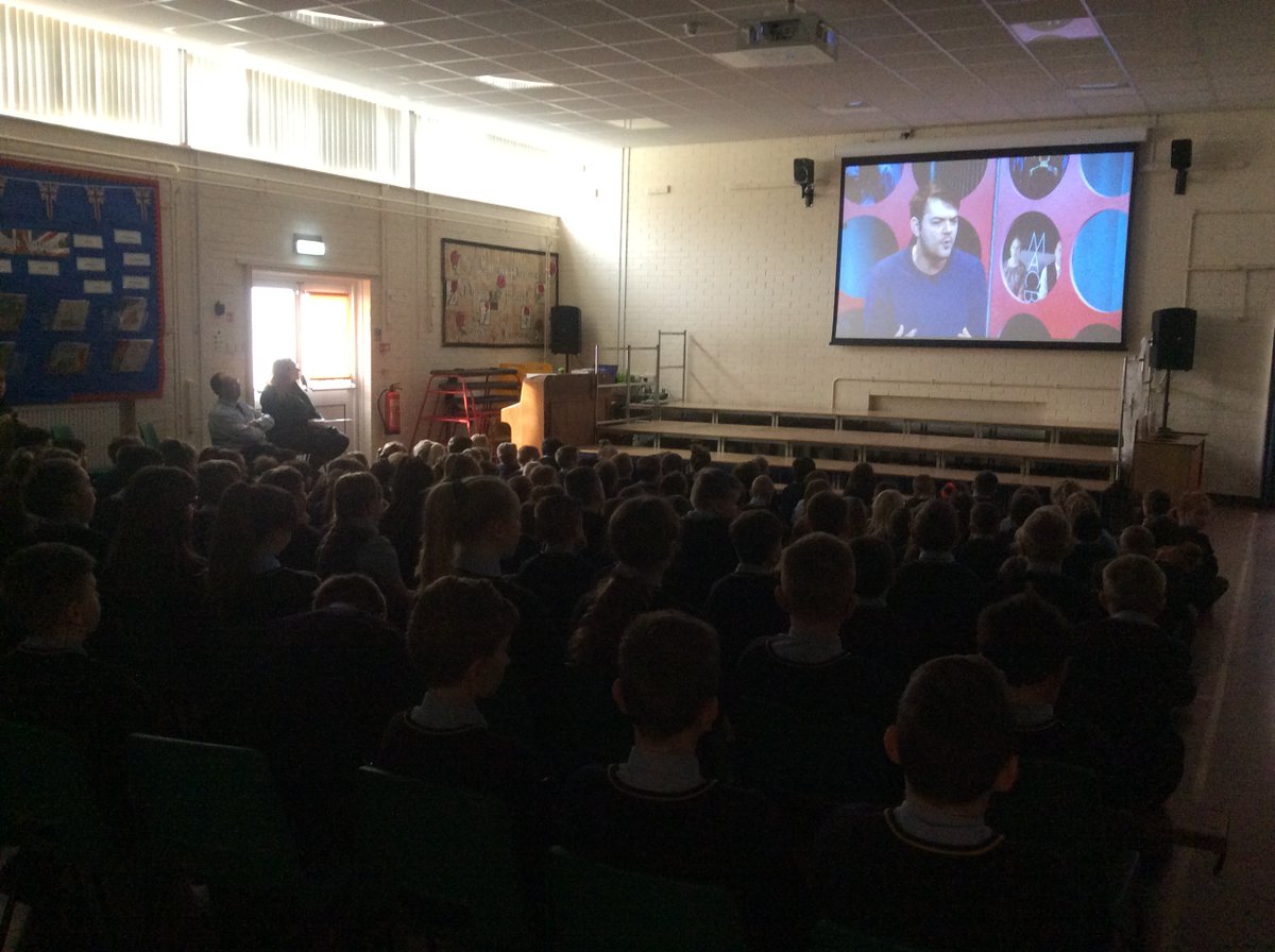 ThursfieldPS's tweet photo. We're enjoying the Royal Shakespeare Company Schools performance of Macbeth this morning. Look at the captivated audience! @TheRSC https://t.co/G2nuDjU9oN