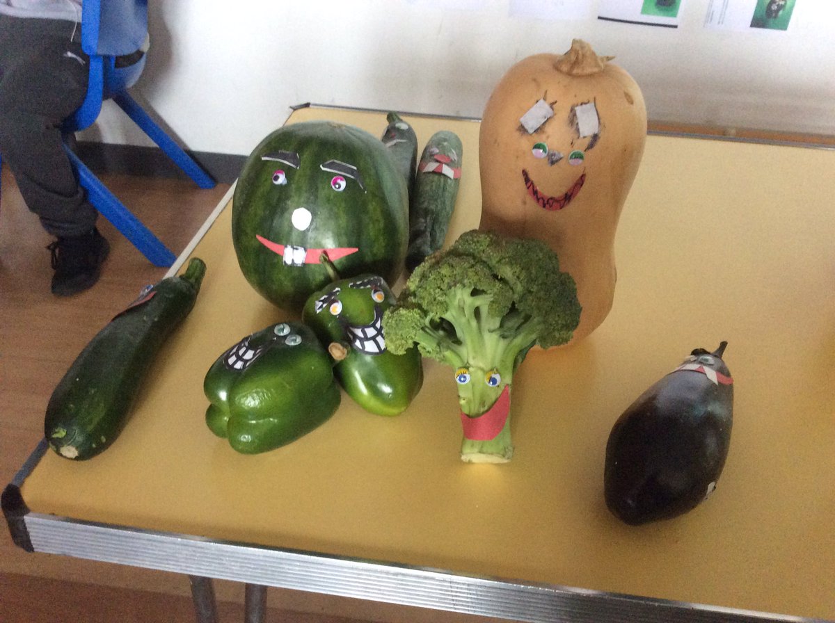 To celebrate #WorldBookDay we Focused on the book Supertato and we made our own Supertato and evil vegetables.