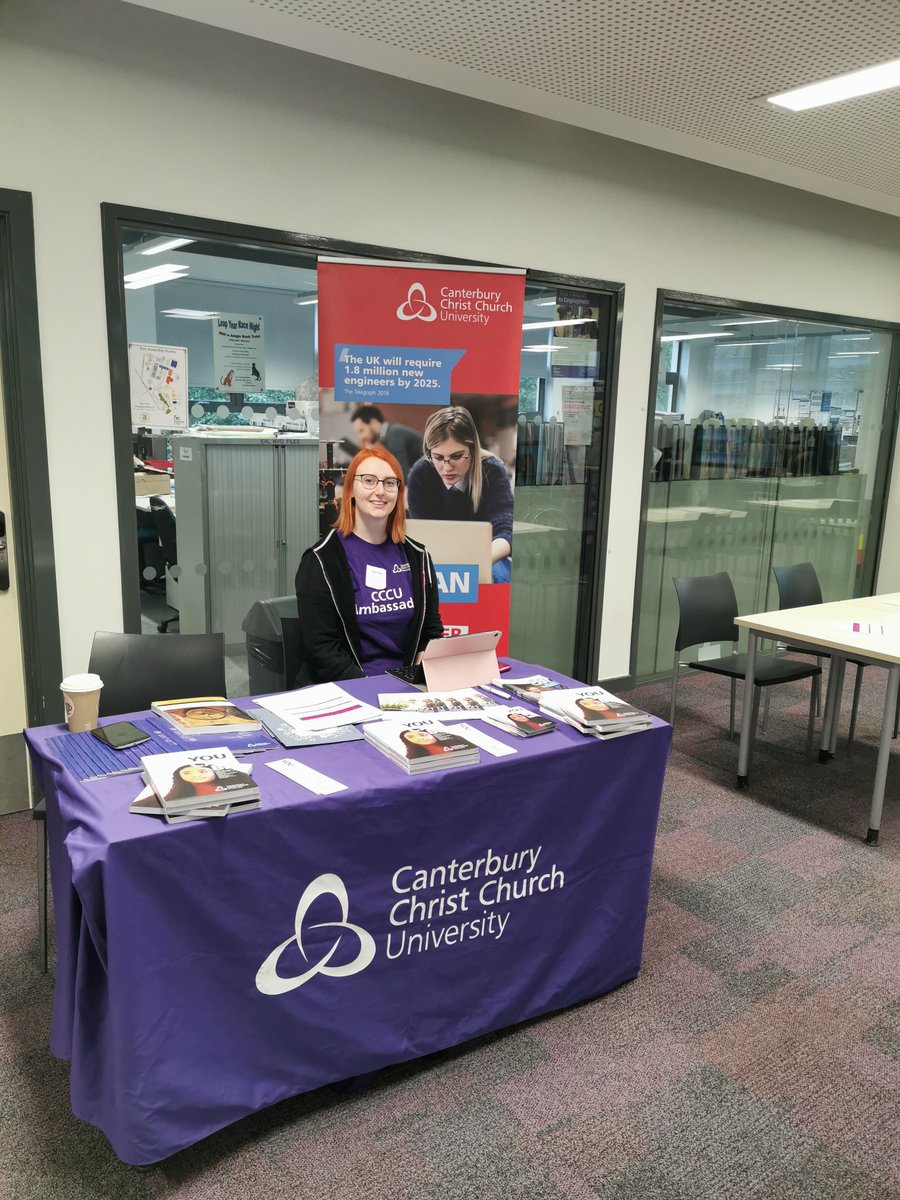 SCE_CCCU's tweet photo. Our lovely student ambassadors Eloise and Ruby are at
@BroadstairsCol Careers Fair today, come and say #helloCCCU and find out more about studying at @CanterburyCCUni!ππ https://t.co/kWf7byXEB1