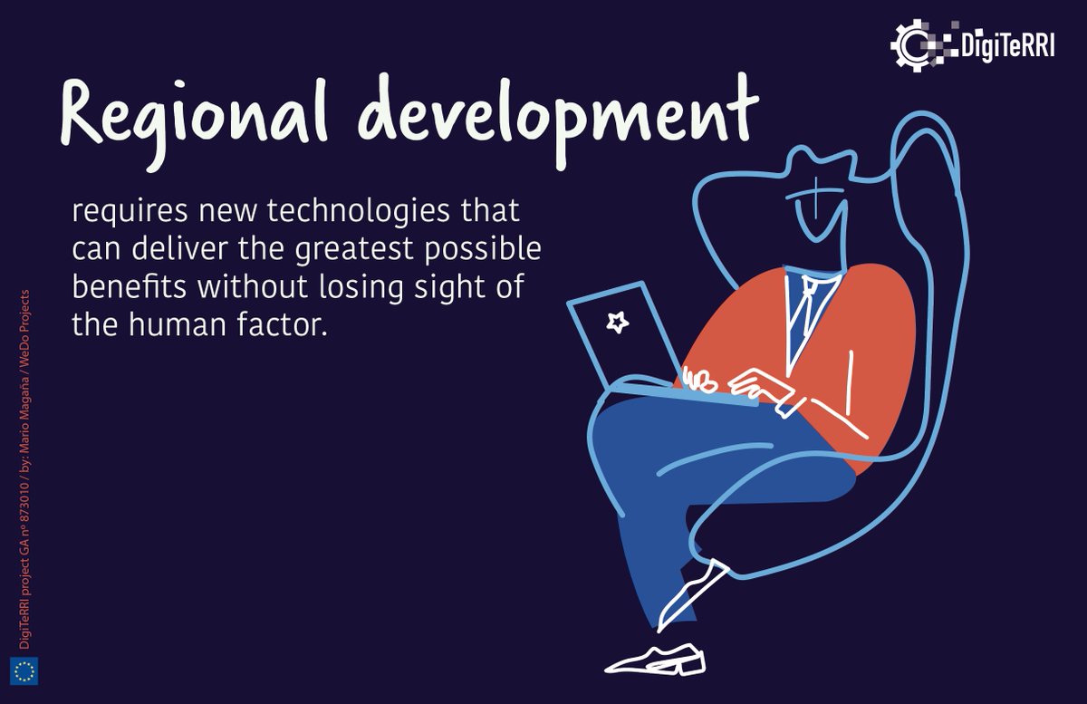 digiTeRRI's tweet photo. Regional development requires new technologies that can deliver the greatest possible benefits without losing sight of the human factor.
#H2020 #CitizenScience #RRI #industrialdigitalization #territorialinnovation #smartindustry #DigiTERRI #HumanTechnologyInteraction https://t.co/b8iS1baa5n