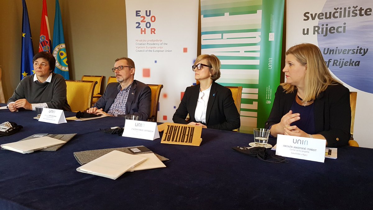 2020_heritage's tweet photo. On a press conference a week before the opening day of the Conference, Rector of University of Rijeka Snježana Prijić Samaržija said that HERItage Conference is the central scientific and academic event of the Croatian presidency of the Council of the European Union! https://t.co/6I9vp4unAv