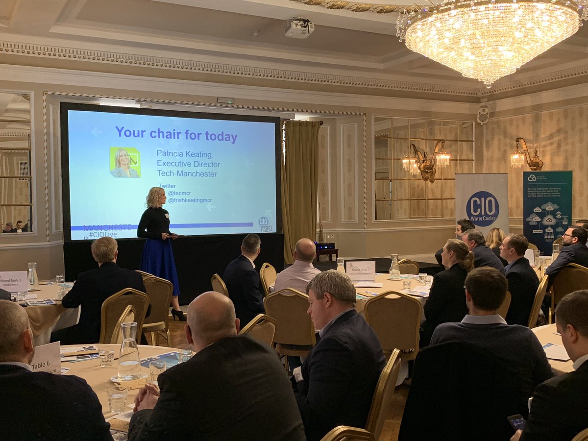 ljulioquinn's tweet photo. Welcome to all our guest at this years’ #CIOLive Manchester event @manchester_hall @CIOWaterCooler https://t.co/0NrT5T93je