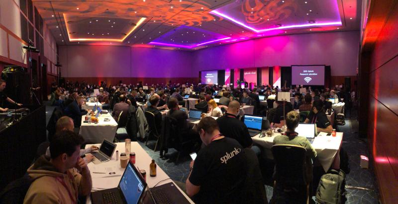 james_brodsky's tweet photo. Had the privilege of MCing our biggest #BOTS yet in Europe last night. Over 200 players, 67 teams. Great way to kick off #SplunkLiveLDN! @splunk https://t.co/pStuTDgHJb