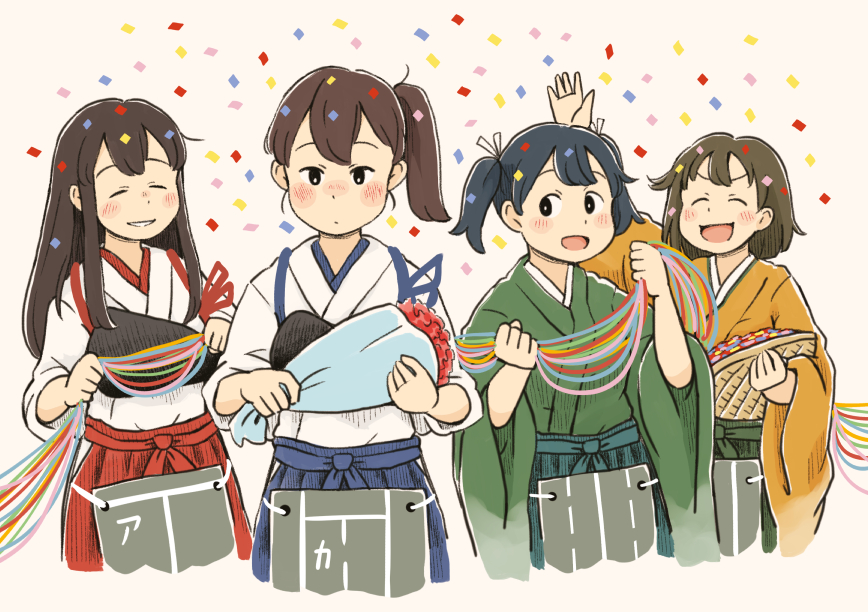 加賀(艦隊これくしょん) 「流すぜ #加賀流し 」|ドロワーズ仮面（＠千草もちくさ）のイラスト