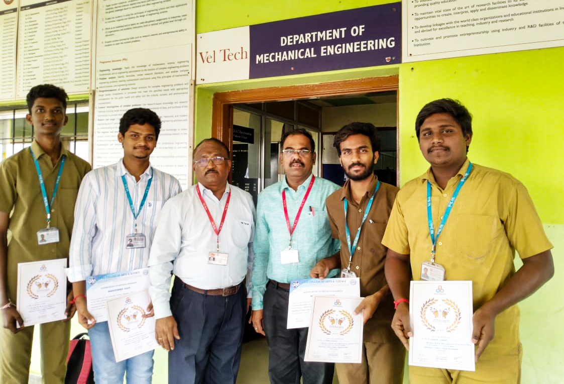 veltechofficial's tweet photo. Mr.L Vinaya Ramachandra, Mr.V.Gopalakrishna, Mr.B Venkatai Subbaiah, Mr. R Sai Uday Kiran 3rd Year #Department_of_Mechanical_Engineering Students have secured the first position in the #paper_presentation at #Rathinam_Institutions #Coimbatore.
View More: https://t.co/shJDyzmY8i https://t.co/ntpVwKPiK8