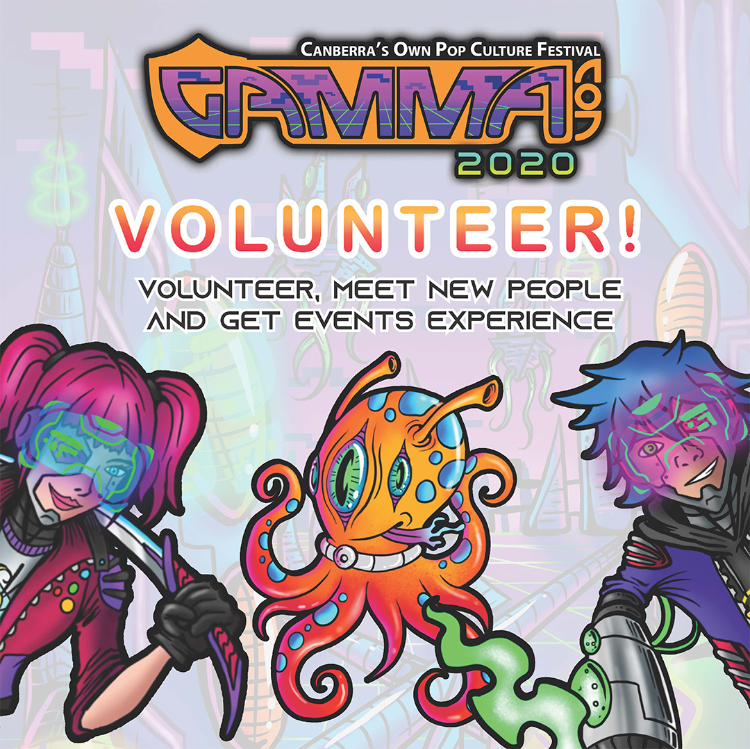 GAMMACON's tweet photo. #GAMMACON2020 the #Canberra #popculture festival is seeking #volunteers for our August 1-2 event. Great chance to meet new people and get #events #workexperience. Click 'support us' on our website or visit: https://t.co/wi9IO3ggb5

#volunteering #wearecbr #eventscanberra #cbr https://t.co/TR804WJqUy