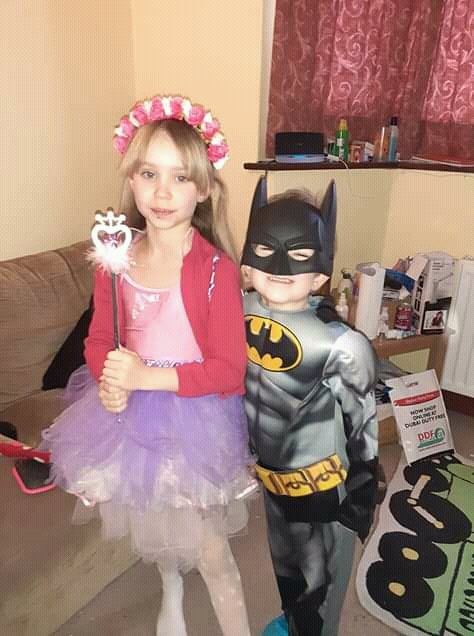Ann40409552's tweet photo. Our world book day little people. Silky the fairy/elf from the Magic Faraway Tree and Batman #UsingWhatWeHave they have been planning these outfits for weeks https://t.co/IMZJ6xKbtT