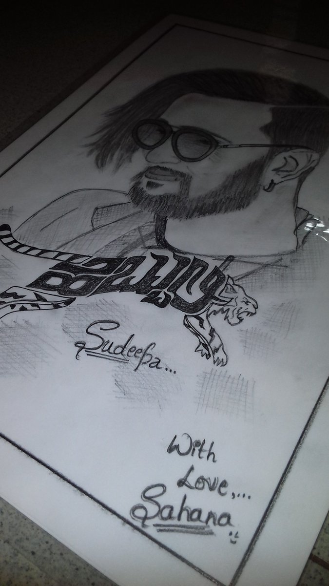 sahana_plk's tweet photo. I'm quite #PROUD of myself becoz I'm finally #brave &amp; #confident enough to #draw @KicchaSudeep anna😁

Yeah!!!..... I hv successfully #sketched my #Inspiration 😊😊😊

I'm sry for the flaws in the #sketch ☺

😍Much luv❤ https://t.co/b7095xvlcX