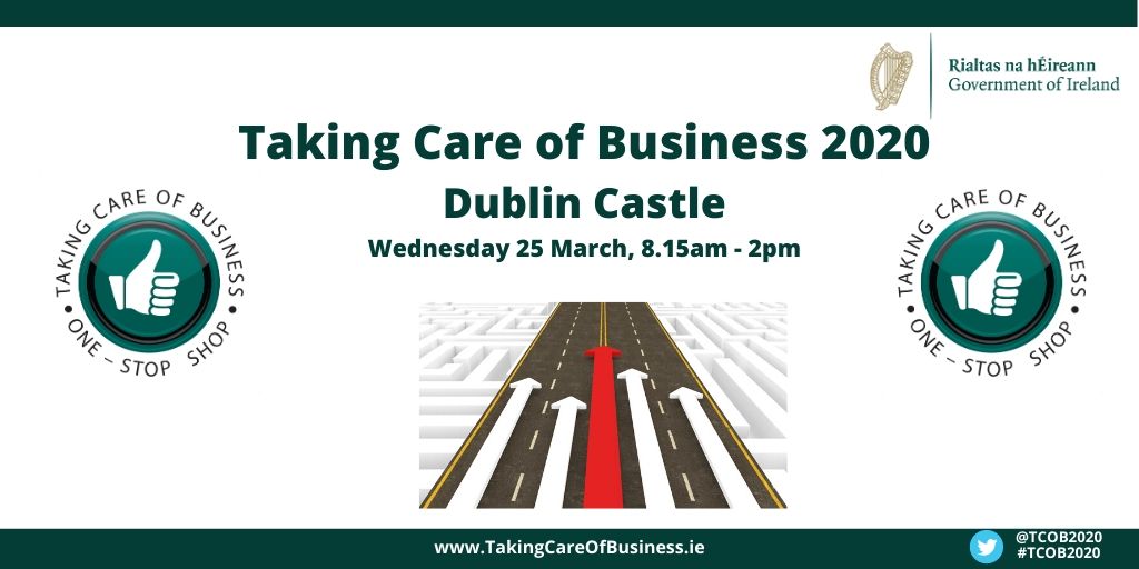 TCOB2020's tweet image. Thinking of starting your very own business? A FREE half-day event has been specifically designed to help small &amp;amp; start-up businesses understand and benefit from the services provided by State offices &amp;amp; agencies. Learn more: TakingCareOfBusiness.ie #TCOB2020 #SupportForBusiness