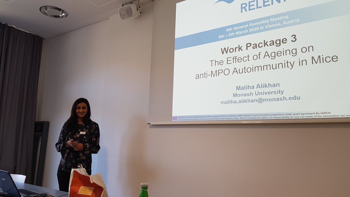 Kitching Laboratory (@kitchinglab) on Twitter photo In Vienna for <a href="/RELENT_EU/">RELENT project</a> meeting. <a href="/malihaalikhan/">Maliha Alikhan</a> presenting her excellent work on ageing and autoimmunity to myeloperoxidase in ANCA-associated vasculitis. In Vienna for <a href="/RELENT_EU/">RELENT project</a> meeting. <a href="/malihaalikhan/">Maliha Alikhan</a> presenting her excellent work on ageing and autoimmunity to myeloperoxidase in ANCA-associated vasculitis.