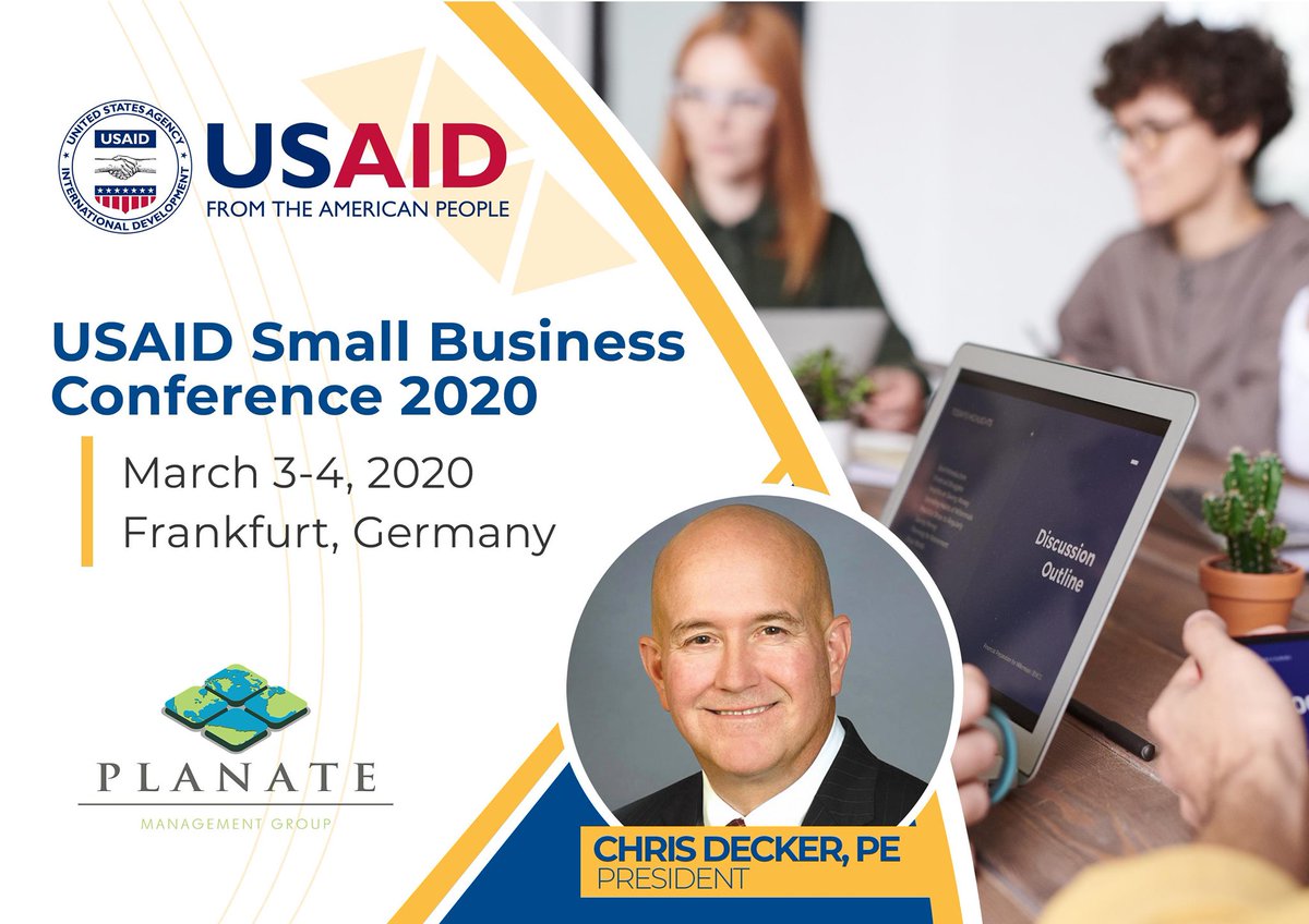 planateph's tweet photo. Planate is pleased to announce that we are an attendee at this year’s upcoming USAID Small Business Conference March 3 – March 4, 2020. 
#Planate
#PlanateManagementGroup
#USAID
#conference https://t.co/zNcIeluD3R