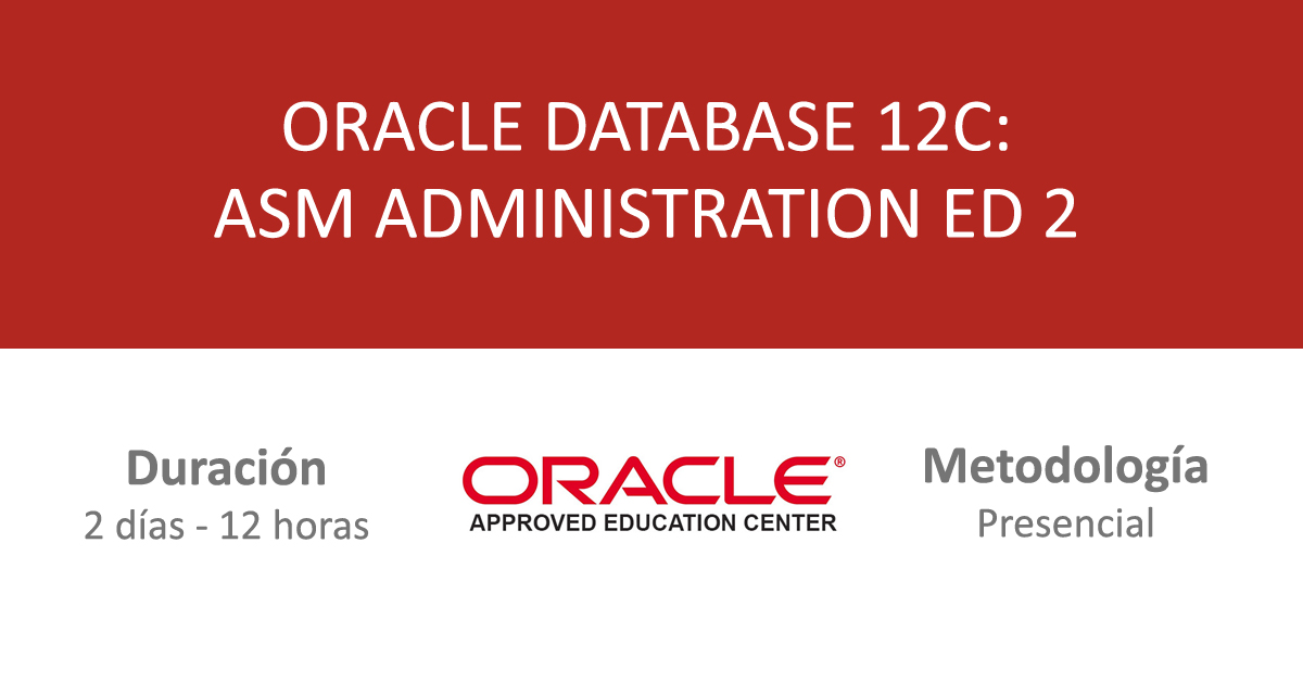 CoreNetworksSL's tweet image. ¿Quieres conocer al detalle la arquitectura de #OracleASM? En este curso pondremos a tu disposición a formadores expertos de #OracleUniversity para que aproveches las aplicaciones estándar #ASM y #FlexASM corenetworks.es/formaciones/cu…