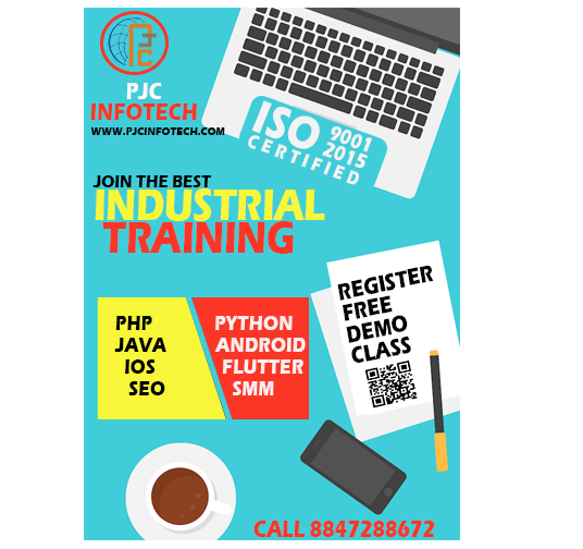 PjcInfotech's tweet photo. PJC Infotech Provide Six Week Industrial Training. For more information:- https://t.co/PnZBIAcaAi #Java #Flutter #AndroidDev #android11 #iOS #digitalmarketing #WordPress #python #php @java @FlutterDev @iosninja_io @wordpressdotcom @WordPress @AndroidDev @Android @official_php https://t.co/yvXcZnhDnD