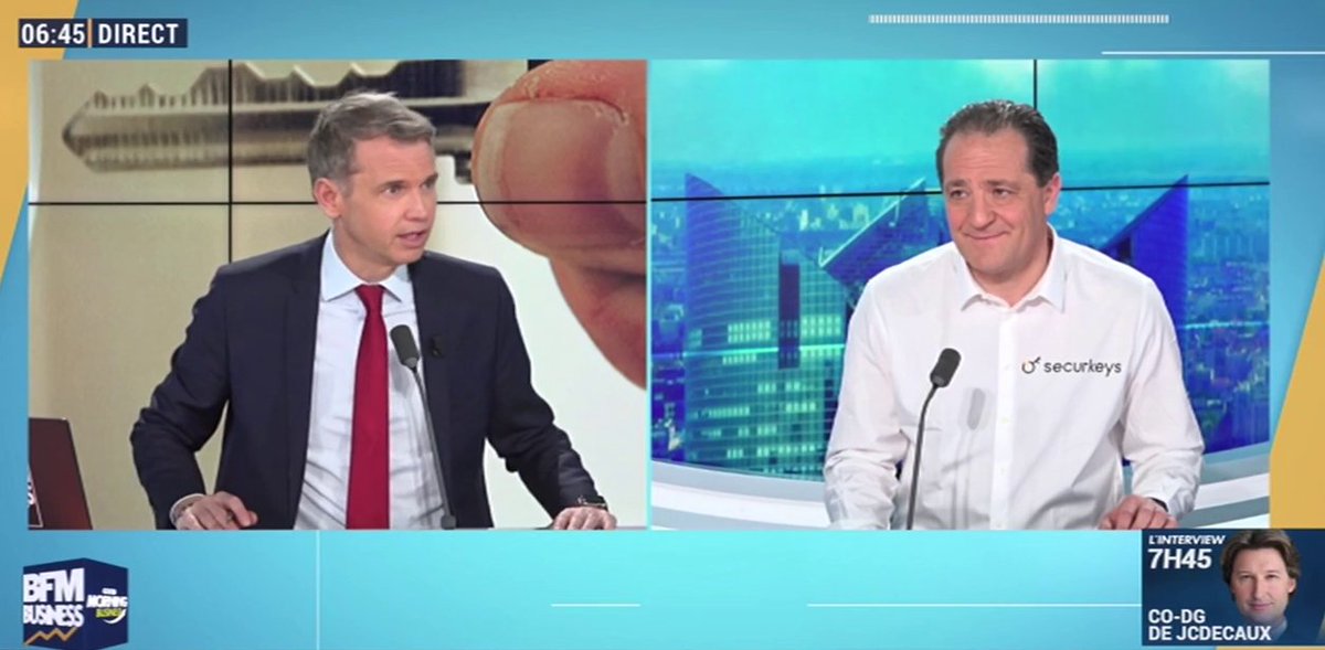 Retrouvez l'interview de Pascal Metivier, co-fondateur et CEO de SecurKeys, ce matin sur BFM Business.

#bfmbusiness #securkeys #interview

lnkd.in/gmZAgw5
