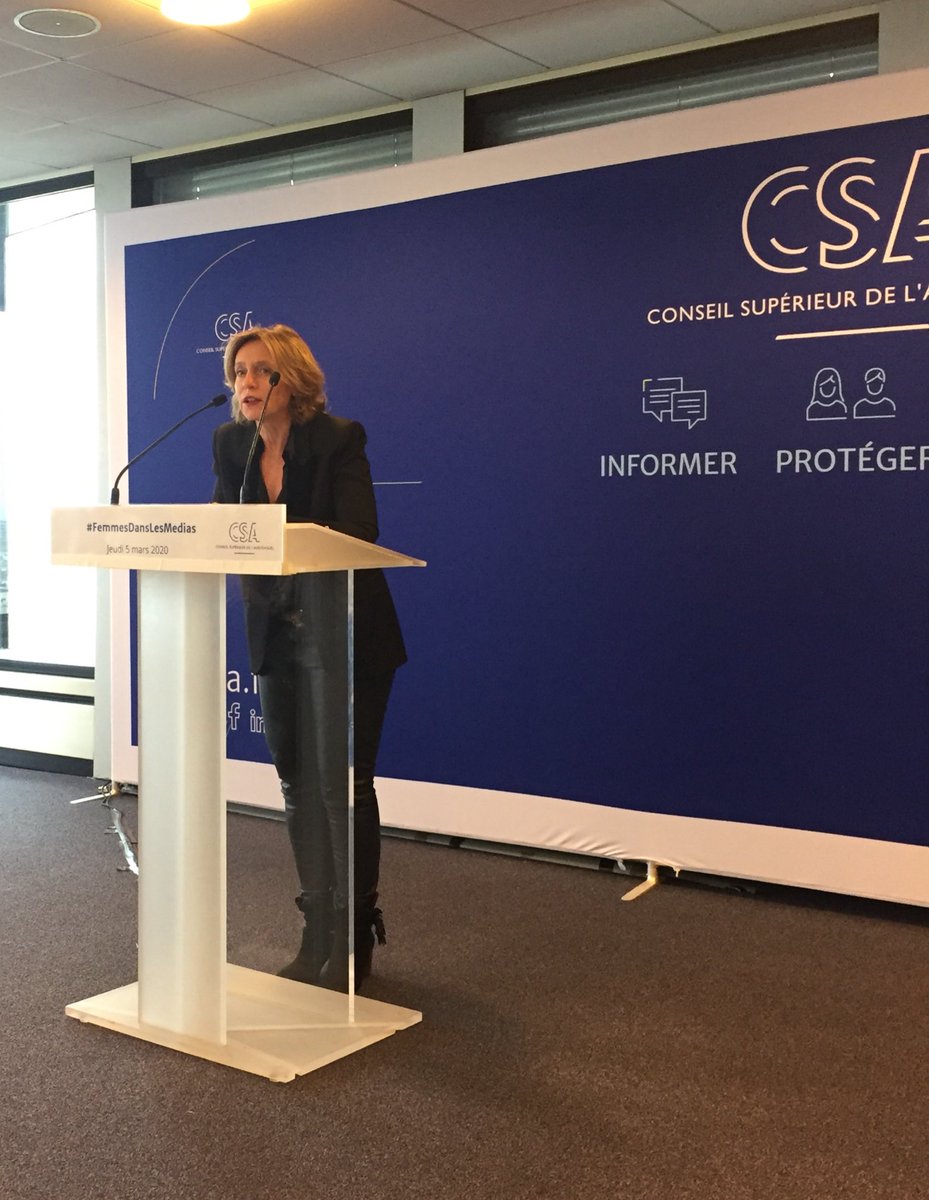 Présentation au @csaudiovisuel de l’étude sur la place des femmes dans les fictions diffusées à la télévision française (2008-2018) publiée dans la <a href="/INA_RevueMedias/">la revue des médias</a>. 
✅ 12% de réalisatrices 
✅ 1/3 du temps de parole des personnages féminins.