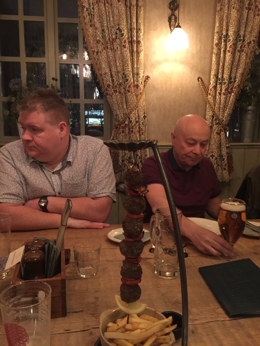 Dawsons1964's tweet photo. @martinevans434 @colinsullivan26 @chrisbutch7 @kevmaher1 @robertlocker4 Sorry to have missed the carting but great to see Martin and colleagues later for dinner - thanks to Martin for his hospitality and hanging kebab recommendation 😀 https://t.co/xr1JT6XW0o