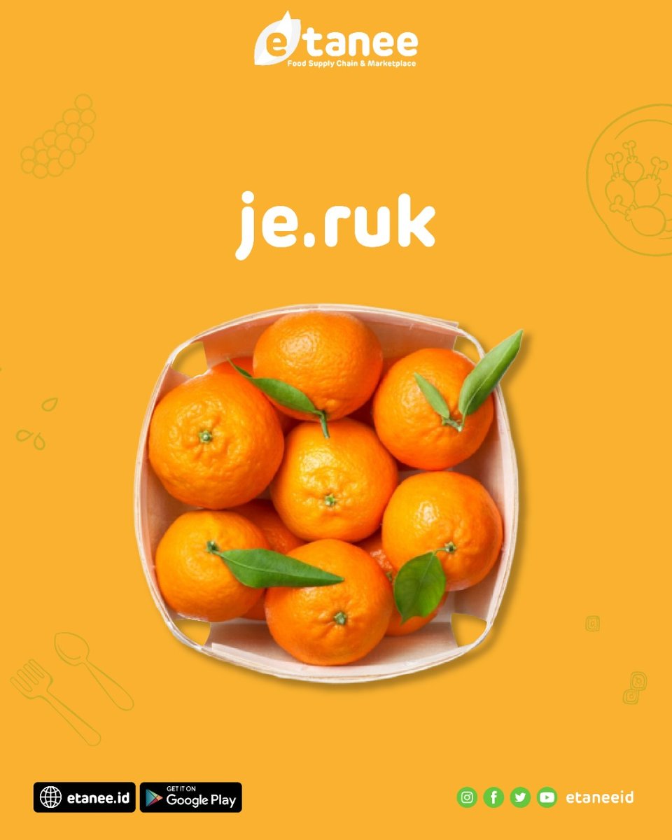 etaneeid's tweet photo. Mau dijus, diperas, ataupun dimakan langsung, jeruk selalu jadi buah kesukaan semua orang.⁠
⁠
Beli jeruk segar dengan kualitas terbaik di https://t.co/KcXHnRmYL3 aja. Tinggal klik, pesanan akan diantar ke rumah kamu 😉⁠
⁠
#cobaajadulu 😀⁠ https://t.co/BGSnhe6cU5