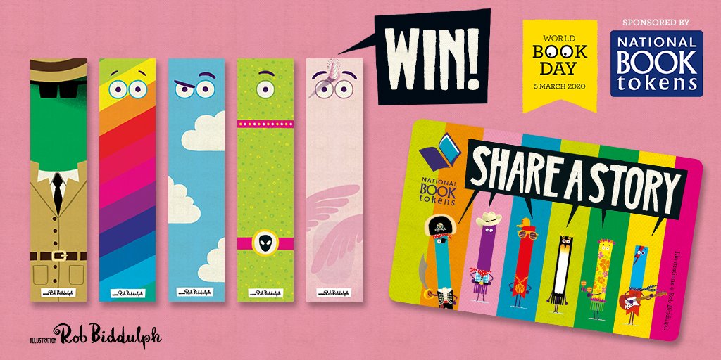 book_tokens's tweet image. Hooray for @WorldBookDayUK and encouraging everyone to #ShareAStory for 10 mins a day, every day! 

Win one of 3 x £10/€10 National Book Tokens AND a set of @RobBiddulph bookmarks. To enter, simply RT and follow @book_tokens by 10am, Fri 6th March.

T&amp;amp;Cs: caboodle.nationalbooktokens.com/world-book-day…