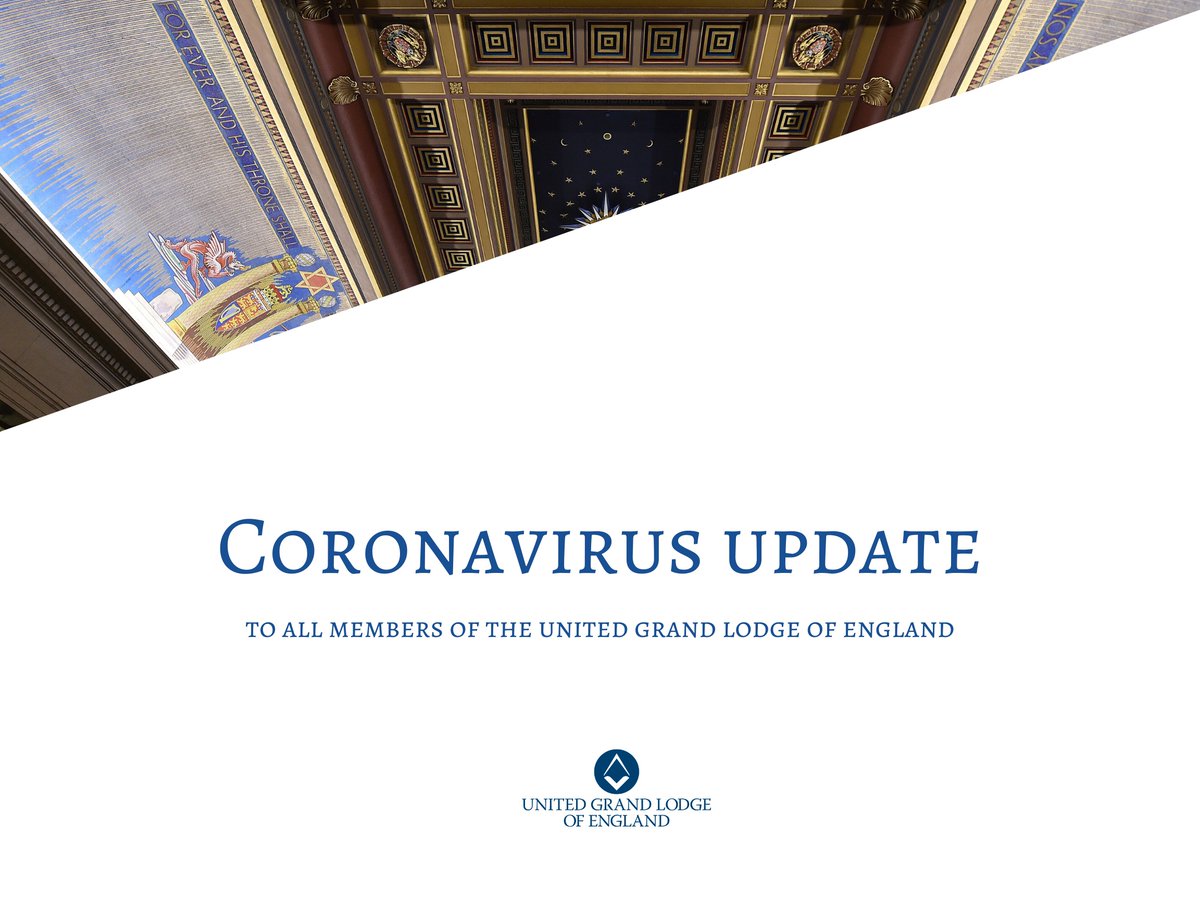 Please note that we have just sent an email to all members with updated guidance on the #Coronavirus. This is not spam and it is important that all members read this update. It will also be live on our website today. #Freemasons