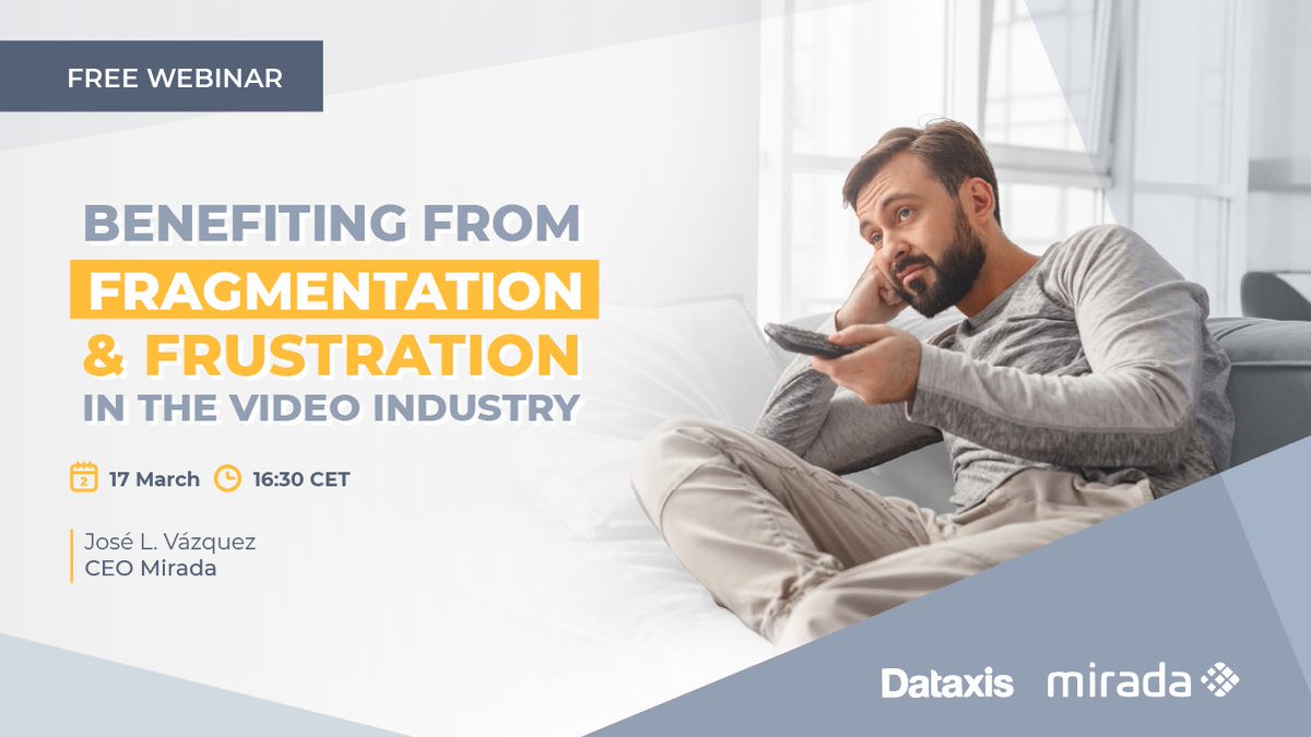 miradatv's tweet image. US subscriptions to #SVOD services will exceed 300 million by 2025 according to @digitaltveurope. With such #contentfragmentation, learn how operators can provide viewers with a solution to their growing frustration in our upcoming #webinar. Register now👉bit.ly/39uVQbG