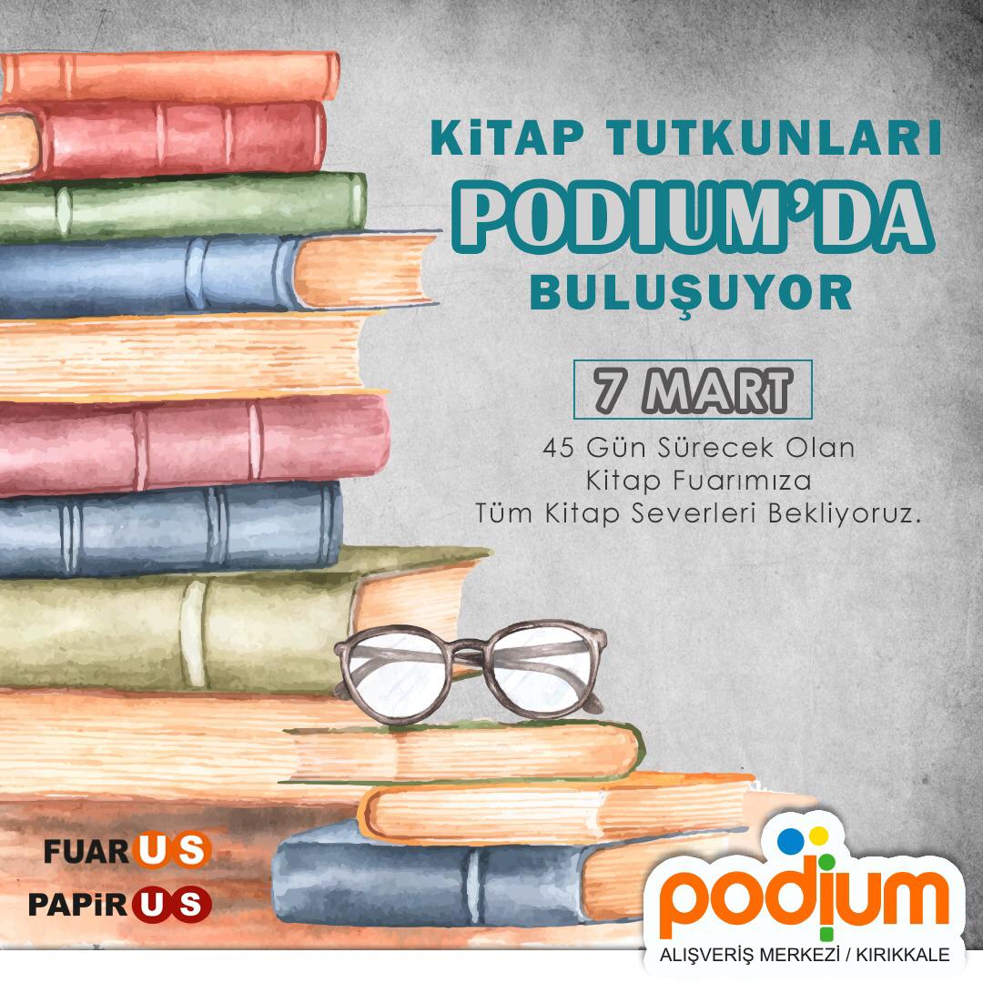 Kitap Tutkunları Podium’da Buluşuyor! 📚 

Kırıkkale Podium Avm’de giriş katında 45 gün sürecek olan kitap fuarına tüm kitapseverleri bekliyoruz. 🥳

#kitapfuarı #fuar #kitap #hediyekitap #kırıkkalepodiumavm #kırıkkalefuar #podiumavm