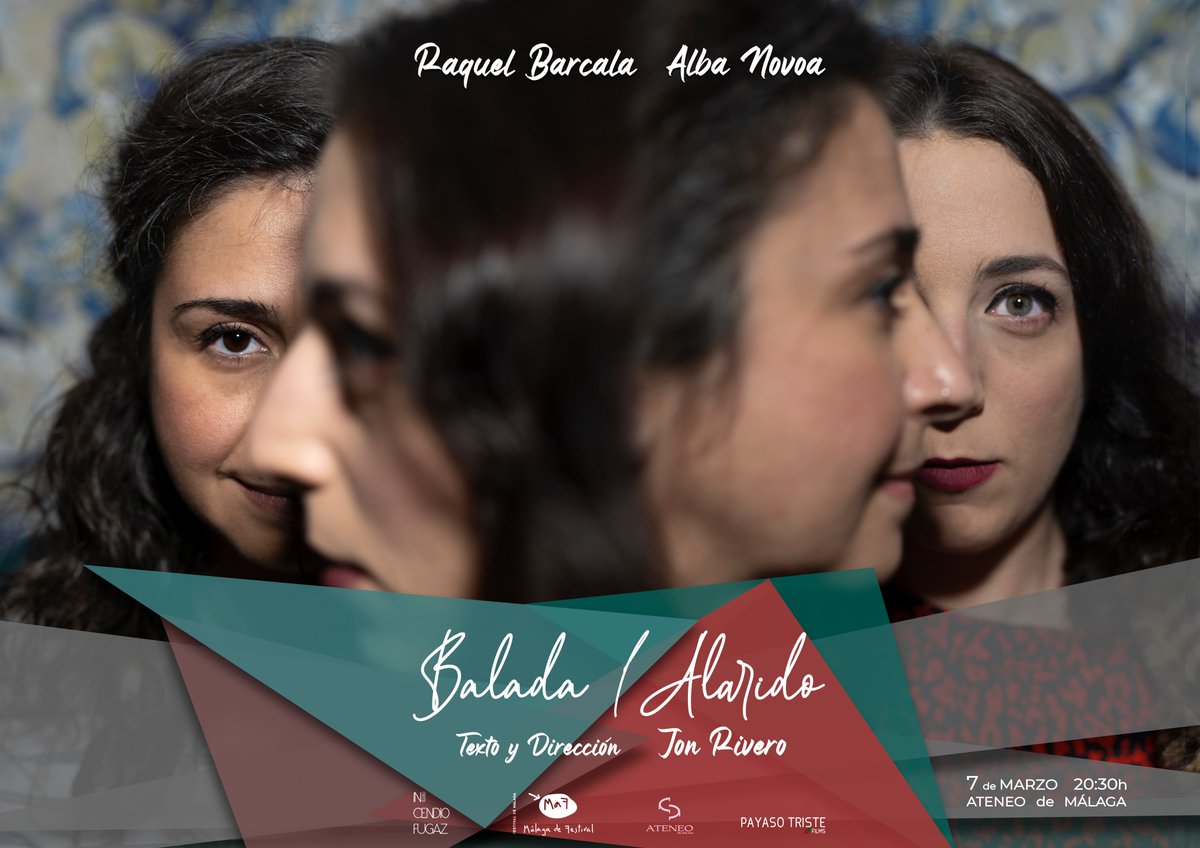 incendiofugazte's tweet photo. En 2 días... ESTRENO. Balada / Alarido
Sábado 7 de marzo. Ateneo de Málaga. 20:30h

Un viaje de dos mujeres. Una terapia de grupo. Melómanos. Amor. Opio. Euforia. https://t.co/syH3iP8VFp