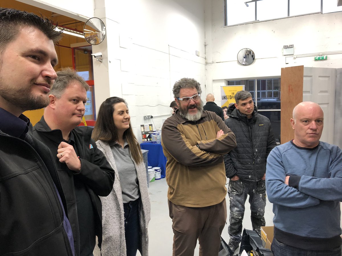 tesaUK_tape's tweet photo. It’s spray time, @tesaJonSnow leading the way. Getting to understand why masking and prep is so important whilst spraying @WagnerGroupUK #sprayingmakessense https://t.co/vjDTVFwbiz