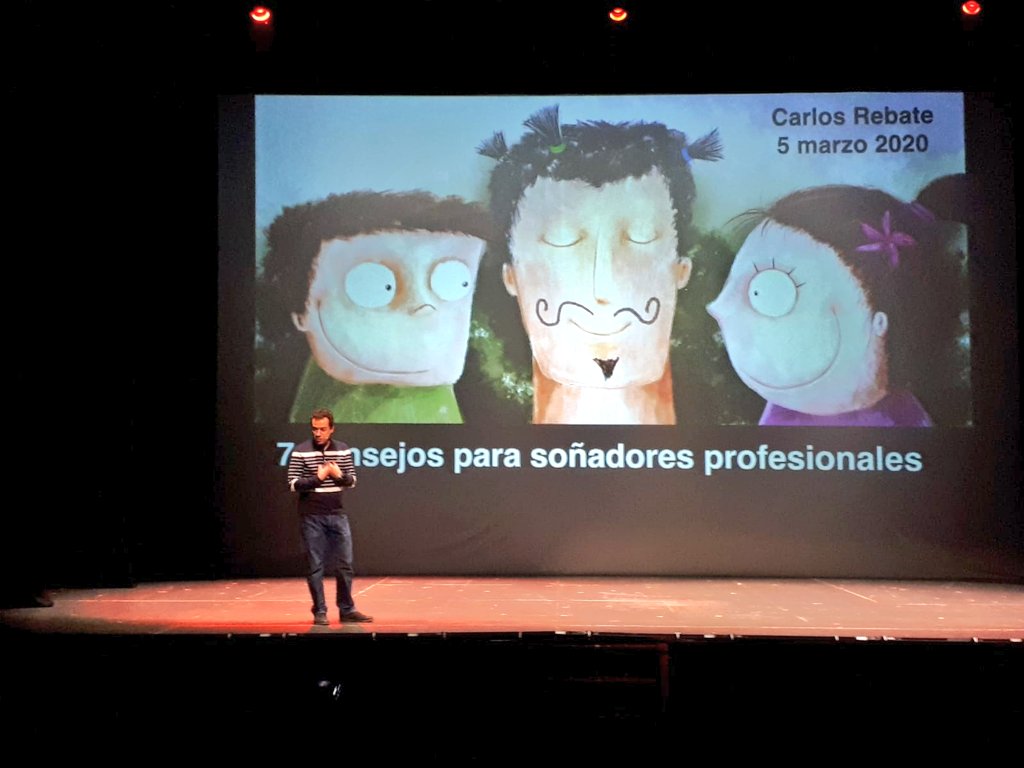 Nebrija's tweet photo. "Los sueños tienen que estar conectados con la acción". @crebate, responsable de desarrollo de soluciones de inteligencia artificial en @minsaitbyindra, es el protagonista de nuestra #NebrijaMasterclass de hoy en el @teatroedpgv. https://t.co/814U5LVcP0