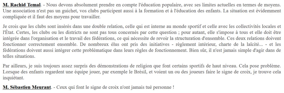 Au cas où certains n'auraient pas bien compris de qui on parle à la commission du sénat sur la radicalisation, Sebastien Meurant ( @SMeurantL), sénateur FN du Val d'Oise, vient rappeler que le problème c'est pas les catholiques.