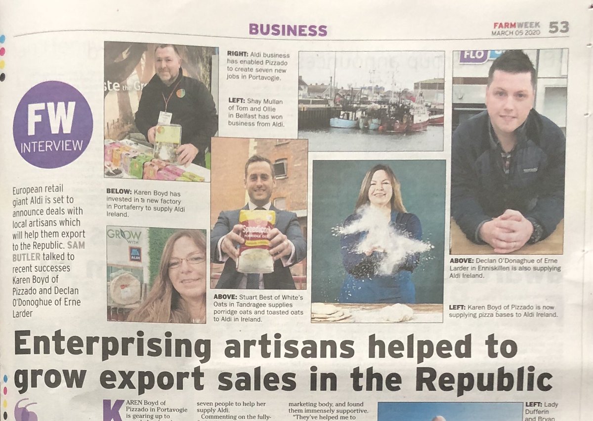 In Farm Week today I look at how Aldi is helping smaller food companies from Northern Ireland export to Republic of Ireland.