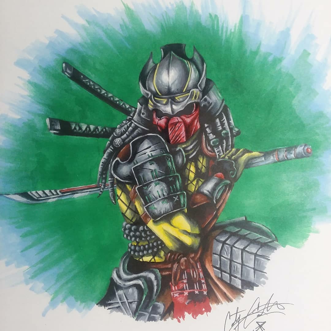 FearAkuma's tweet photo. Check out this awesome art of the @hottoys_japan #PredatorSamurai from @cotycastle πΉ! Share your art with us we always love seeing it. #FEARAKUMA #samuraivision #thepredator #predator #samurai #hunter #art #Predatorart https://t.co/i7Y2MeKXox