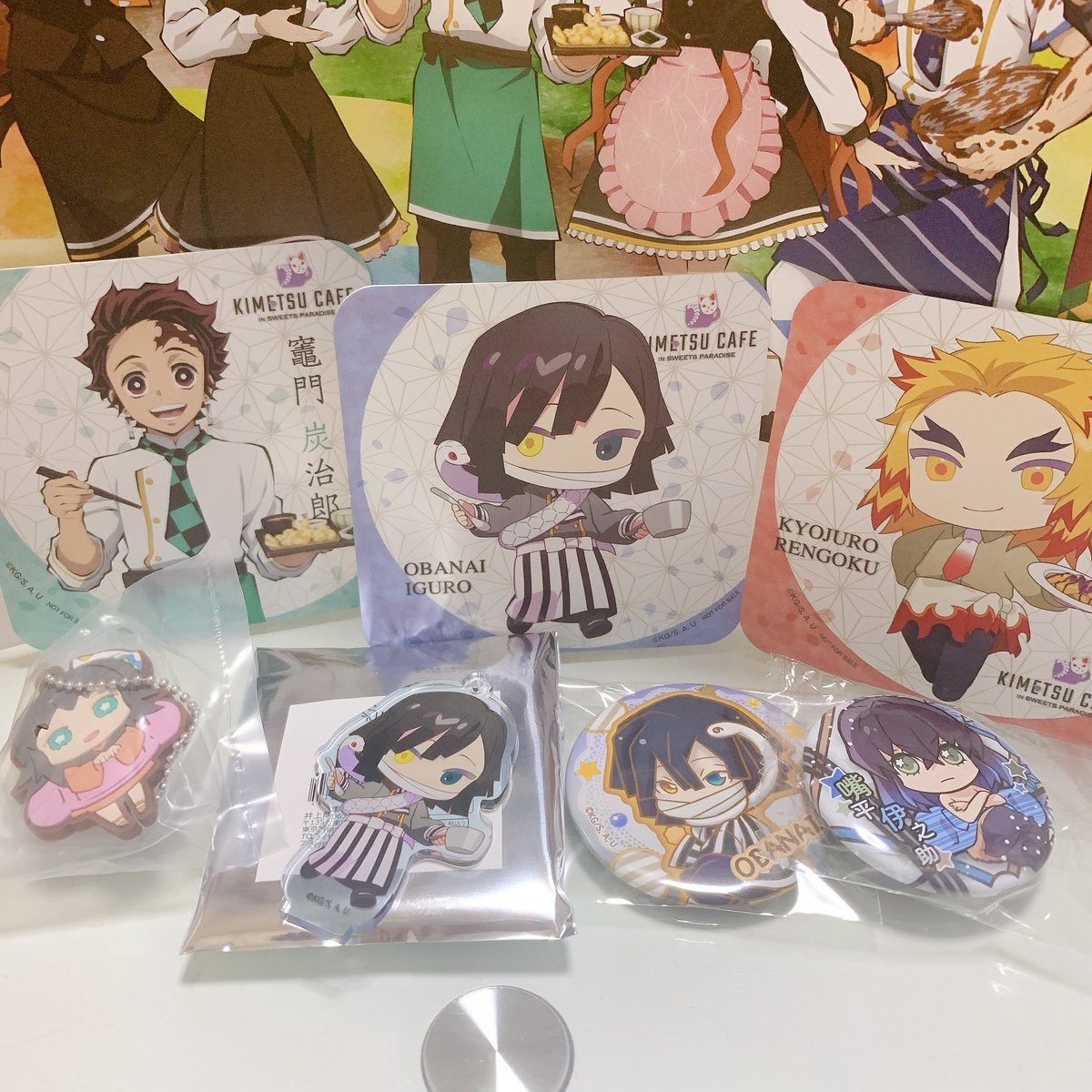 SS13728337's tweet photo. 【交換】
鬼滅の刃 スイパラ コースター 缶バッジ
キーホルダー　アクスタ

譲：伊黒＊炭治郎＊伊之助＊煉獄＊真菰

求：冨岡義勇関連

郵送での交換となります。

検索からもお気軽にお声掛け下さい https://t.co/tDiPrFsBCS