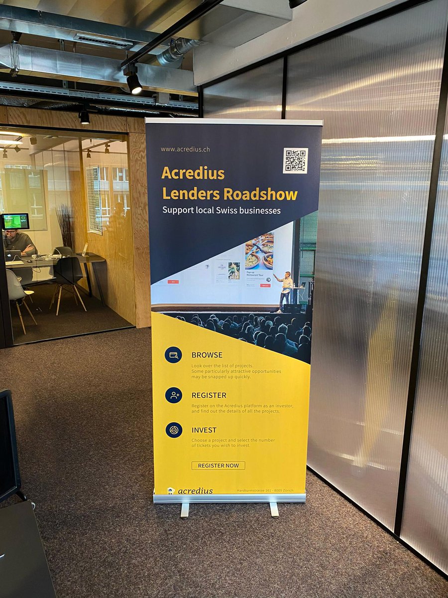 Acredius_AG's tweet image. It&apos;s time for the #Acredius Lenders Roadshow!
We&apos;re looking forward to seeing you in our offices today (Westhive), at 5:30 PM!

Fell free to bring a friend, as we have a no-waste policy, we need people to finish the food we ordered ;)  

#innovative #startupschweiz #switzerland