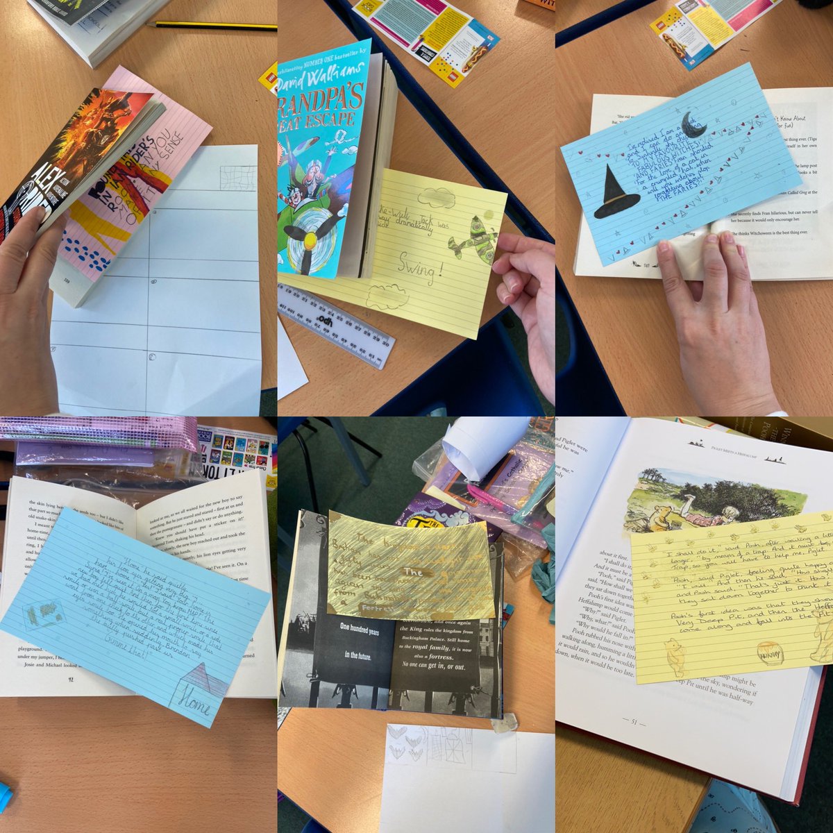curie_rc's tweet photo. The children have brought in their favourite books @davidwalliams @OnjaliRauf @Sibealpounder @AnthonyHorowitz https://t.co/cTsTQXjkeS