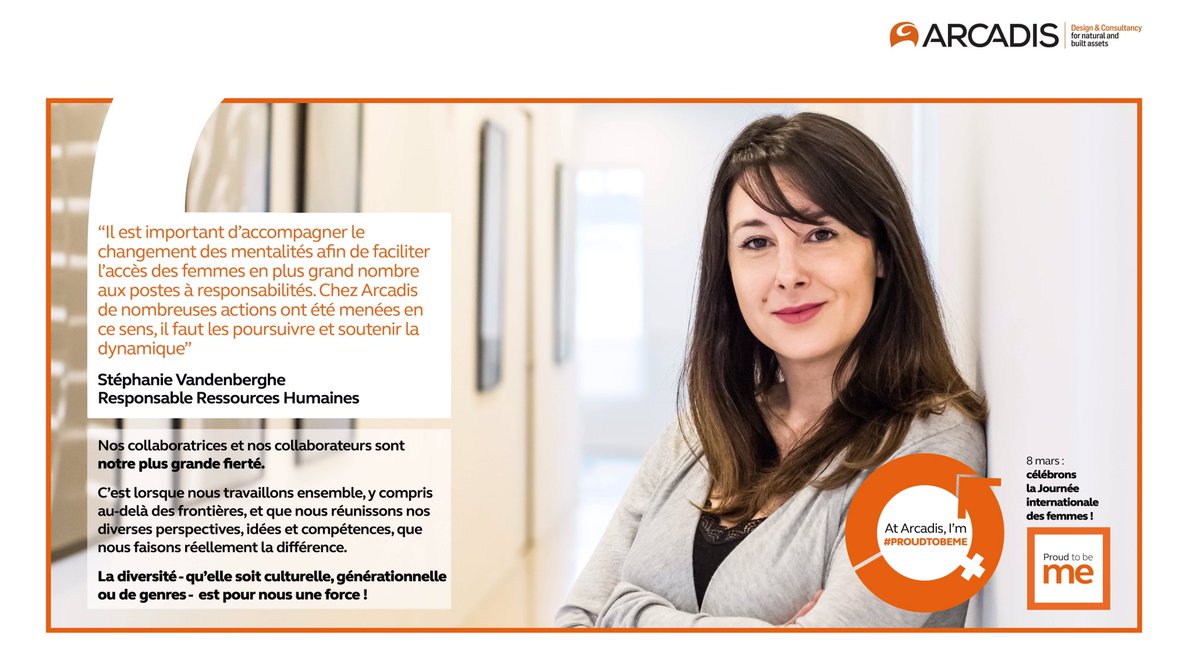 ArcadisFR's tweet photo. Nos collaboratrices & collaborateurs sont notre plus grande fierté. La #diversité qu’elle soit culturelle, générationnelle ou de genres est pour nous une force !
#WomensDay #ingénierie #IngéEgalité #ArcadisWomen #ProudtobeMe #Mars8 #8Mars #Arcadis #EgaliteFH #IWD2020 #Femmes https://t.co/sHAljWGiZK