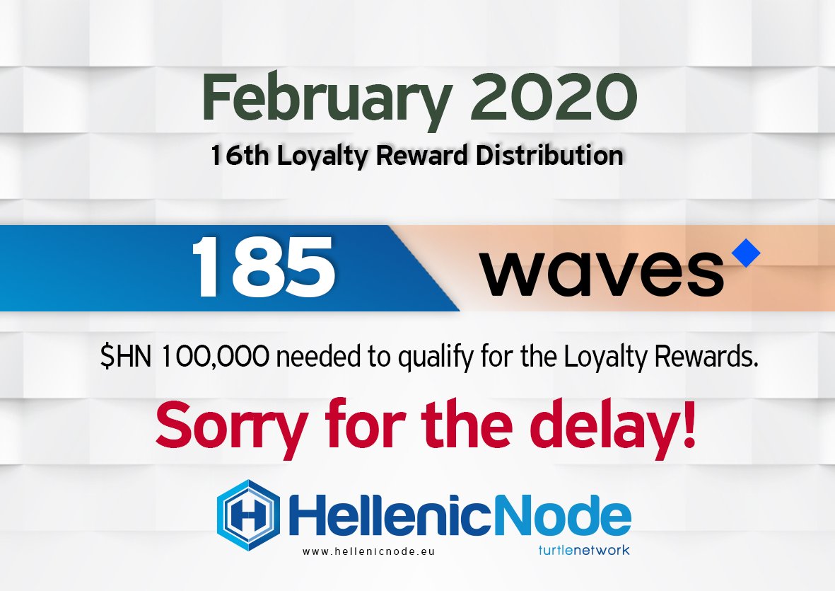 A total of 185 $WAVES has been distributed among HN #investors.🥳

Transaction : explorer.blackturtle.eu/tx/2eUxmw8QkuR…

#Waves #HellenicNode #TurtleNetwork #Distribution #loyalty #Rewards