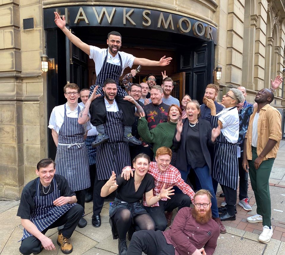 HawksmoorGroup's tweet photo. Our #HawksmoorManchester restaurant turns 5 today! We’re super effin proud of this bunch, and here’s to many more years to come! #WorkSomewhereAwesome https://t.co/JPTsZN610Q