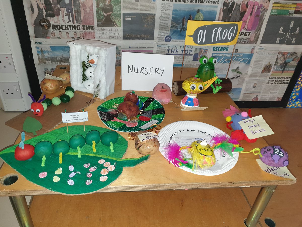 StPaulsBolton's tweet photo. Have you ever seen such amazing potato characters? We haven't! Not sure how we will be able to choose our winners 🤷🏼‍♀️ @WorldBookDayUK #potatocharacters #amazingcreations https://t.co/UZgkBzA4mD