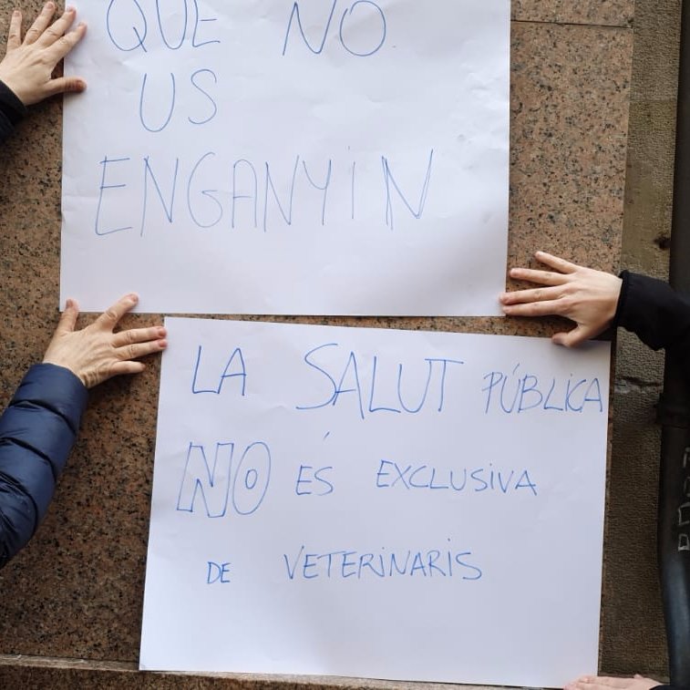 TSSP19's tweet photo. Les Tècniques Superiors de Salut Pública avui alcem la nostra veu. fa 14 anys que estem reivindicant que companys veterinaris que realitzen tasques similars estiguin percebent fins a un 10% més de sou, a més que s'estan ocupant les nostres places i algunes les volen extingir. ⬇️ https://t.co/zxboPcSq2y
