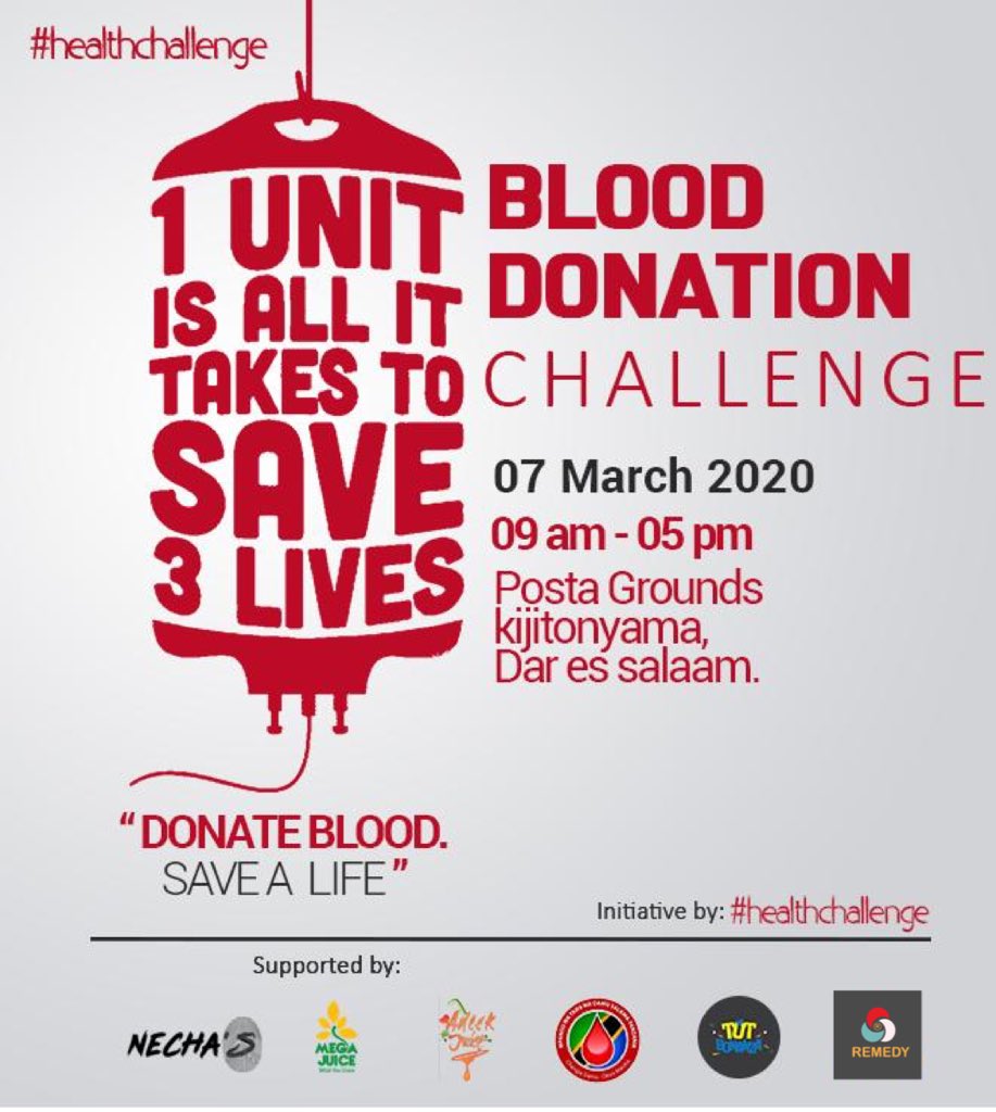 Tukutane kwa blood donation challenge <a href="/TOTBonanza/">TOTBonanza</a> - you win you get a cool bag from <a href="/Remedytz/">Remedy textile up-cycling</a> and the same time you will be saving the life of someone in need of blood! <a href="/JuliethSebbaMD/">Julieth Sebba Bilakwate, MD</a> <a href="/TOTBonanza/">TOTBonanza</a> <a href="/Remedytz/">Remedy textile up-cycling</a> #healthinitiative  #healthchallenge #TOTBonanza #blooddonation #remedytz
