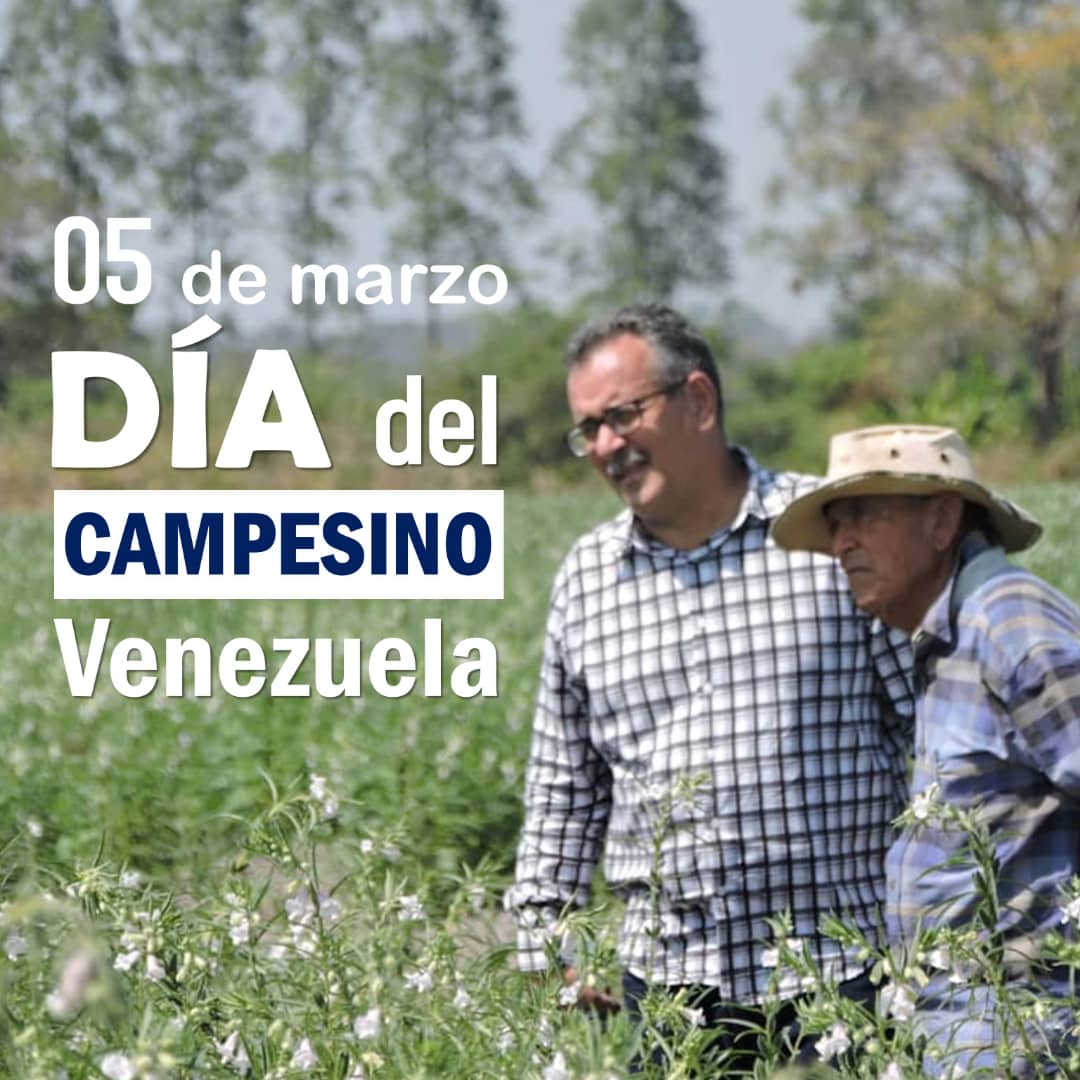 Orgulloso de estrechar sus manos encallecidas, "CAMPESINOS" de mi patria.

De continuar a su lado recorriendo rumbos y caminos, persiguiendo sueños, y compartiendo esperanzas. 

Jamas habrá sol, o dificultad alguna, que me impida seguirte pincelando hermosa mi #Venezuela