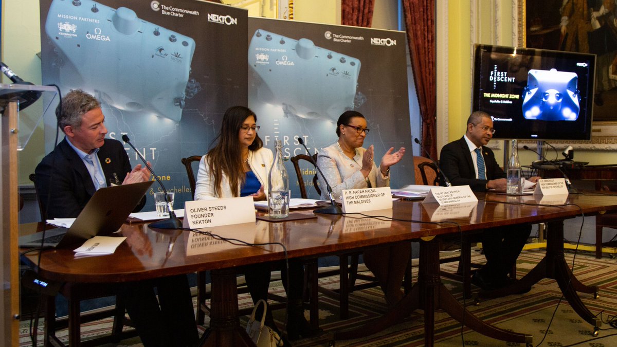 Last night we were honoured to launch our next deep-sea mission aligned with the #BlueCharter at @commonwealthsec headquarters with a panel of esteemed guests @PScotlandCSG @derickally @DrFarahFaizal @OliverSteeds