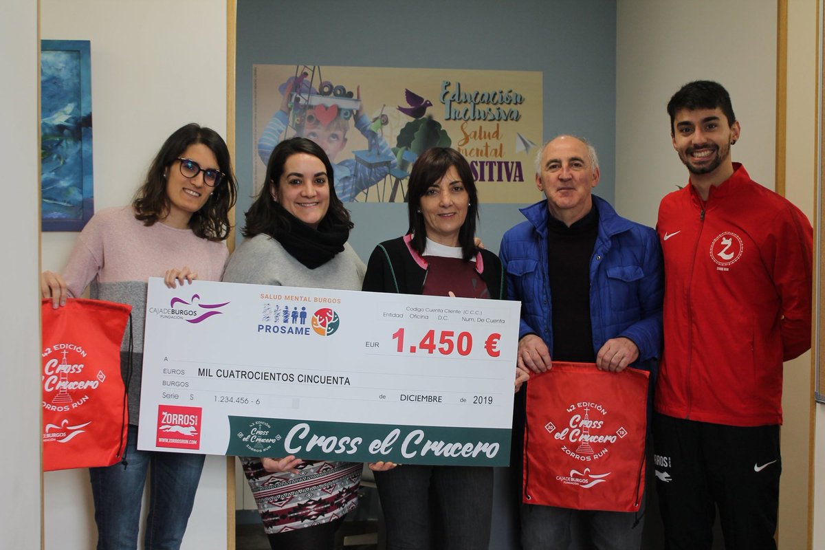 Fundcajaburgos's tweet photo. #HistoriasParaSerContadas💜
Hoy damos visibilidad a la iniciativa de #CrossElCrucero, actividad que recaudó 1450€ para la asociación #Prosame-Salud Mental #Burgos.
➡️La ayuda se destinará a mejorar la calidad de vida de este colectivo. ¡Gracias por compartirlo con nosotros! https://t.co/Evl1JJMhEu