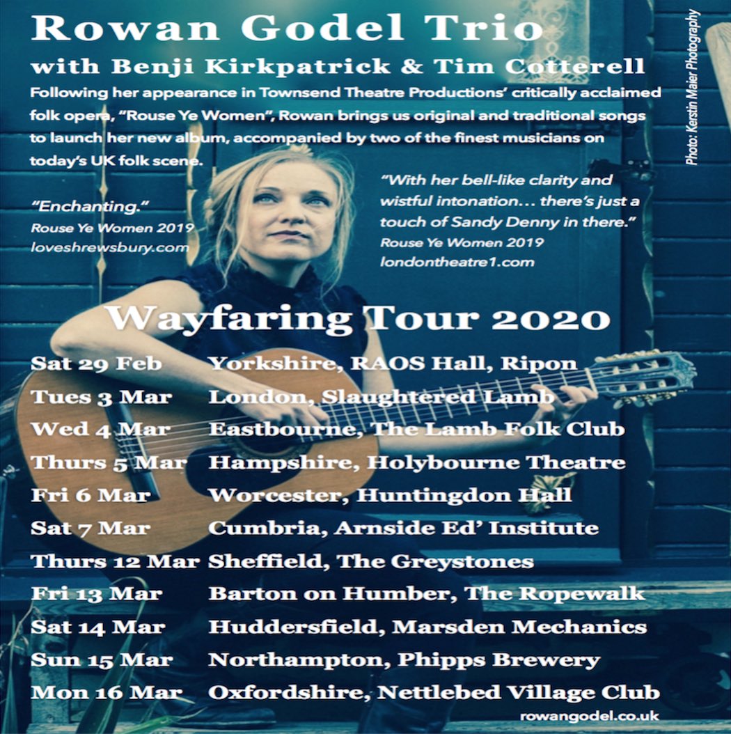 rowangodelmusic's tweet photo. .@HolyBTheatre tonight with @Benji_KP and #timcotterell . First time there since @townsendprod #rouseyewomen ! Can't wait 😊 #singersongwriter #debutalbum #contemporaryfolk https://t.co/QGIjVbpDey