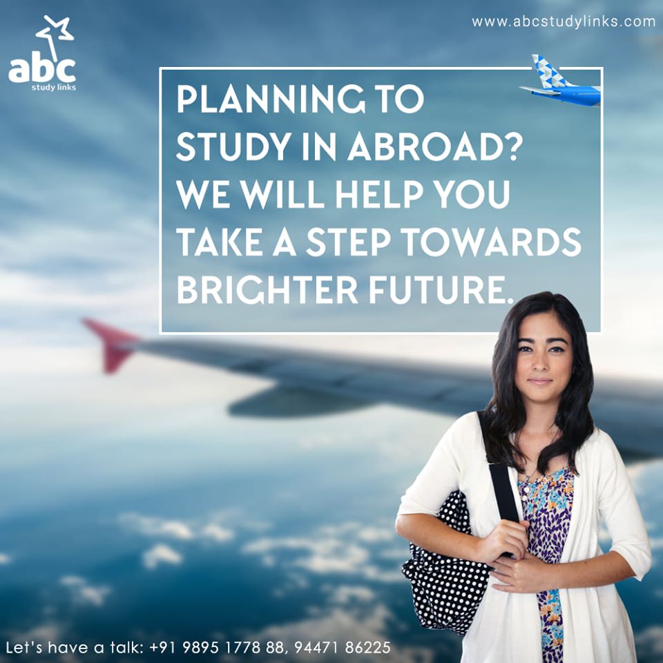 ABCStudy_Links's tweet image. Planning to #study in abroad???
We will help you.....
Visit : abcstudylinks.com
Call : 9895177888, 9447186225
#StudyAbroad #abroad #ABCStudyLinks #culture #career #education #Opportunity #live #Visa #colleges #courses #destination #Canada #UK #Newzeland #Australia #overseas