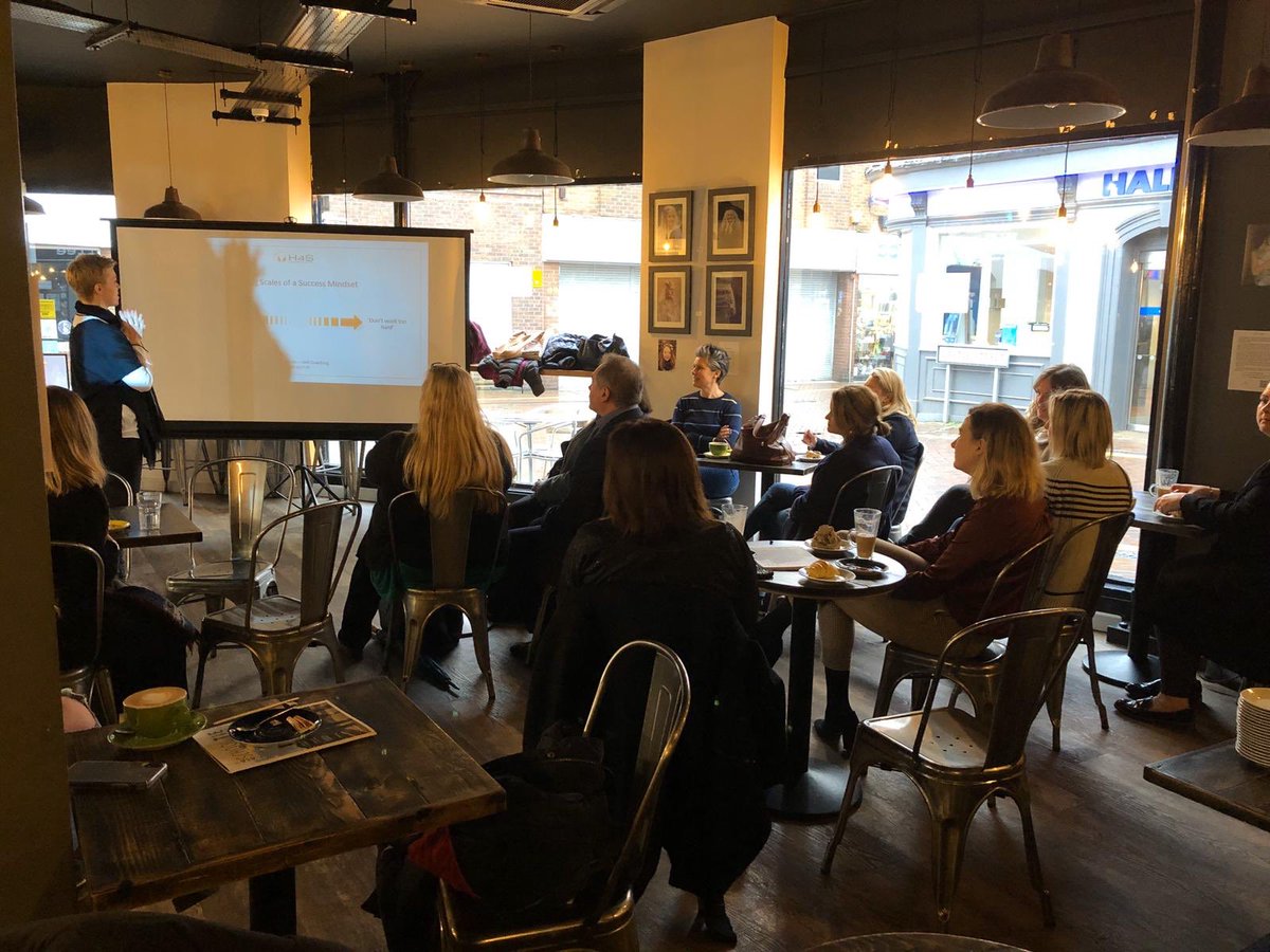 AshfordAlumni's tweet photo. Fantastic first ASA Kent Breakfast Networking event this morning at Stag Coffee in Ashford. 

Great to see both alumni and parents, and to listen to a fascinating talk from Karina Hulstrom from @H4S_Coaching, who spoke about how to achieve our goals whilst avoiding burnout. https://t.co/p6qULXGjBB
