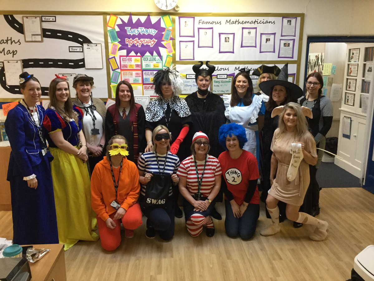HBJSCH63's tweet photo. Here are some of our amazing staff ready for World Book Day! We have lots of book celebrations and reading activities planned throughout the day 😁 📚#HBJSReading #HBJSWorldBookDay https://t.co/n7F8WiCF0r