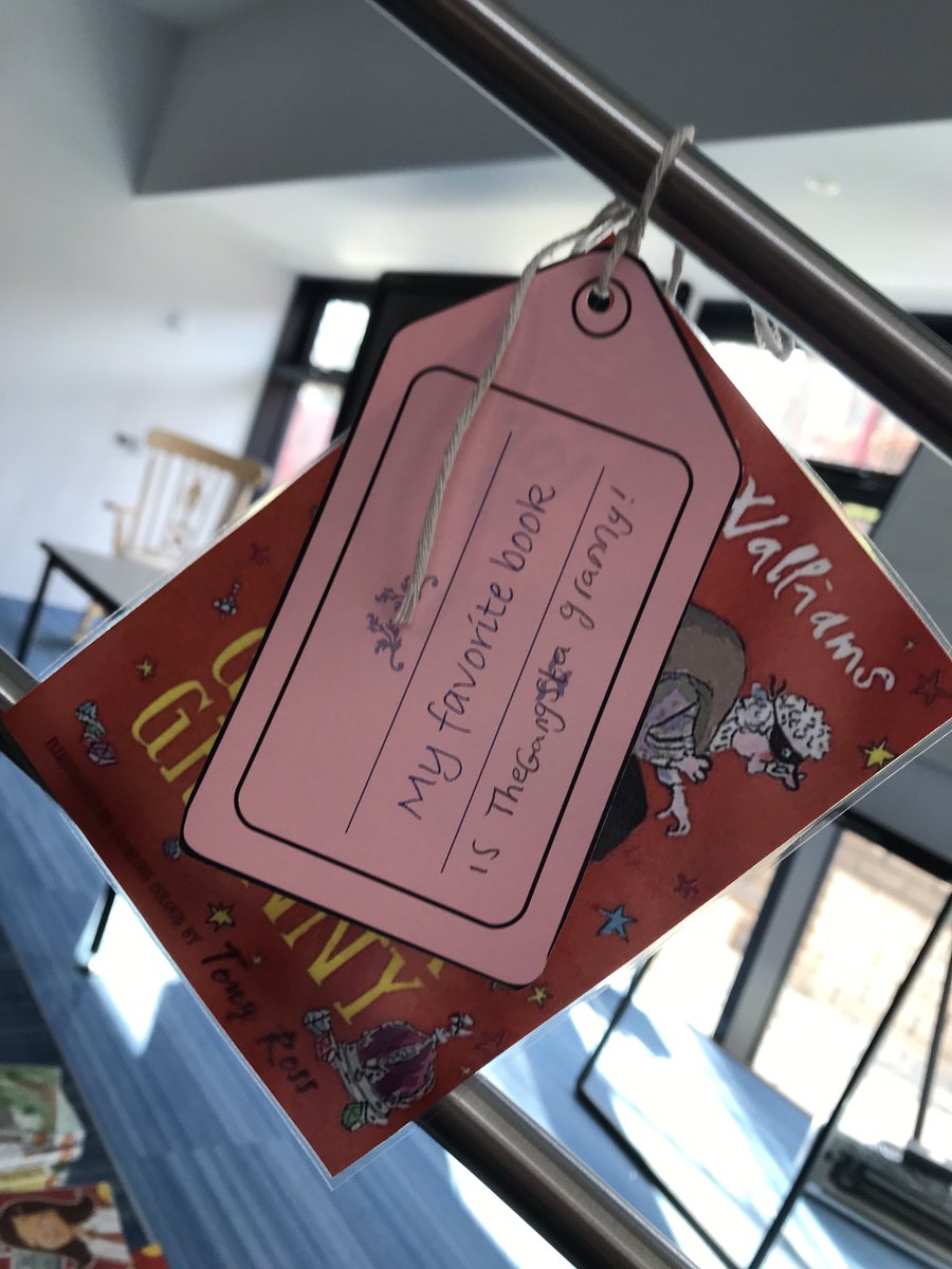 bgs_library's tweet photo. Come and fill in one of our ‘My Favourite Book’ tags to decorate the library. Share your favourite story 📚🤓#WorldBookDay2020 #WorldBookDay #ShareAStory https://t.co/9F5ZGkM1xO