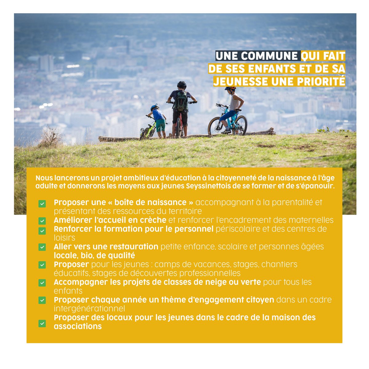 spnaturellement's tweet photo. #seyssinetparisetnaturellement  #Municipales2020 #SeyssinetPariset

Une commune  
qui fait de ses enfants et de sa jeunesse  une priorité !

C'est possible ! https://t.co/ANmlqfwpJS